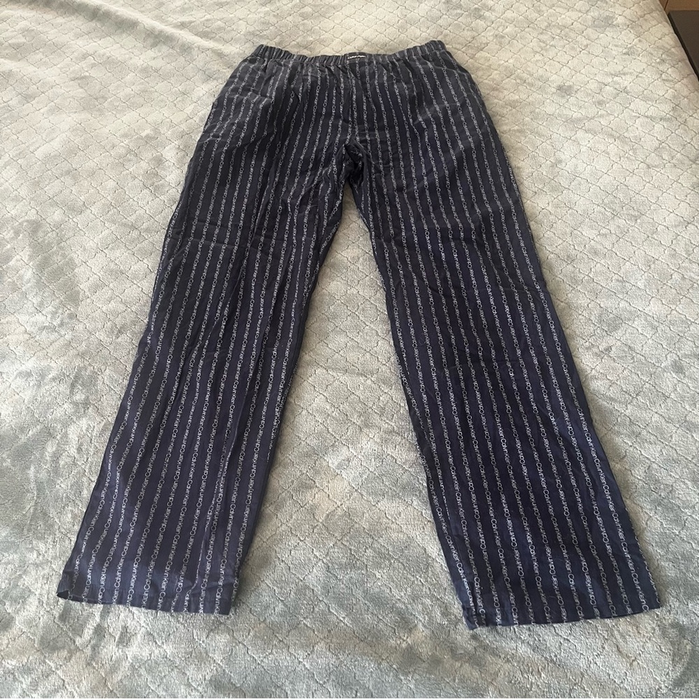 Calvin Klein Mens Blue Monogram Logo Pajama‎ Sleep Pants M NP21030